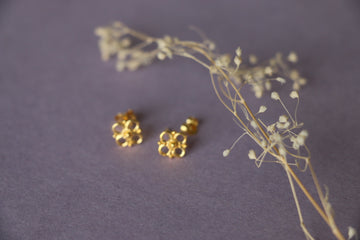 4 petal flower ear studs